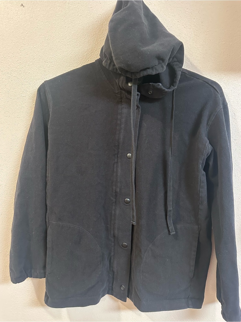 Eileen Fisher Black Hooded Lightweight Jacket
